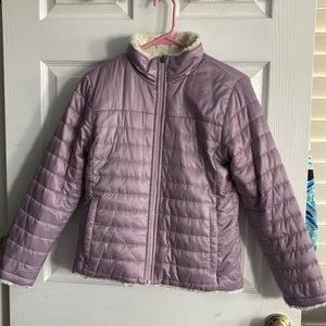 North face girls teddy bear lined down jacket